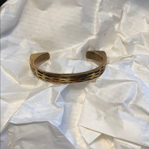 Cute Handmade Hammered Brass Cuff